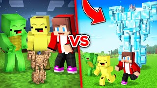 JJ and Mikey Upgrading Dirt to Diamond OPTIMUS PRIME in Minecraft - Maizen