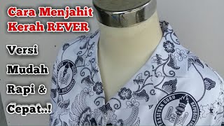 Cara Menjahit Kerah Rever》versi Mudah Untuk Kita Belajar Menjahit @MUGEVI channel