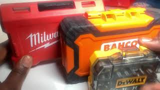 Drillbit sets and sockets , Bahco , Milwaukee , dewalt