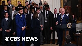 Biden celebrates 2022 NBA champions Golden State Warriors at White House | full video