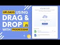 Upload multiple files using drag and drop HTML, CSS & Javascript | Ajax multiple files upload