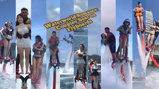 Water world romance: couples soar on flyboard | Flyboard ride is fun