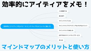 効率的にアイディアをメモ！マインドマップのメリットと使い方｜MindMeister