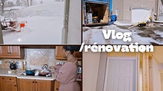 VLOG /🏠ON À COMMENCÉ LA RÉNOVATION/RECETTE FACILE/TEMPÊTE DE NEIGE