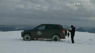 snow trip. 4x4 Suzuki grand vitara 2006 lifted mt tires. Bolu ardıçtepe sultanbey göleti