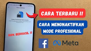 Cara Menonaktifkan Mode Profesional Di Facebook