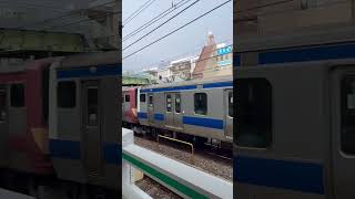 赤電カラーのE531系 快速上野行き 朝の走行　#北松戸駅　#常磐線  #E531系