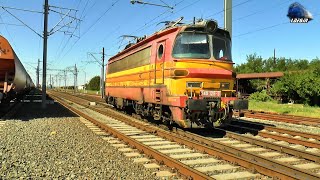 SKODA ČSD S 499 Laminátka 240 128-9 SK-ZSSK Locomotive in Gara Curtici Station - 25 August 2020