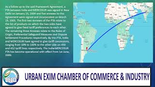 MERCOSUR Preferential Trade Agreement PTA Negotiations between india and MERCOSUR