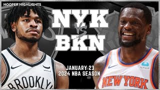 New York Knicks vs Brooklyn Nets  Game Highlights | Jan 23 | 2024 NBA Season