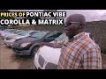 Price Review Of Pontiac Vibe, Toyota Matrix & Toyota Corolla