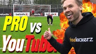 YOUTUBER vs PRO's - Epic Bundesliga Football Challenges - freekickerz