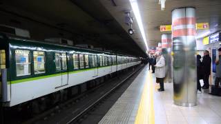 2014/3/13 京阪3000系特急 三条駅３番線に入線