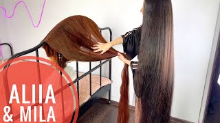 Aliia’s hair in the gentle hands of the beautiful Rapunzel MILA (preview)