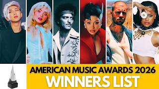 American Music Awards 2026 | Complete Winners List
