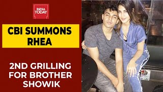 CBI Interrogates Rhea Chakraborty In SSR Case,  Agency Grills Brother Showik For Second Time
