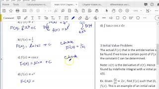 Openstax Calculus Ch 4.10 part 1 Antiderivatives