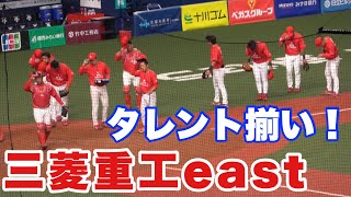 【元プロ 武田 山下 元阪神江越弟 ロッテ安田兄のいる三菱重工east の試合前ノック!】三菱重工east 対JR西日本