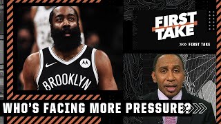 Stephen A. explains why James Harden faces the most pressure of the Nets’ Big 3 | First Take