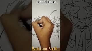 #short Badri aur Budh drawing #ytshort #viral