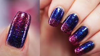 How To Do A Glitter Gradient (Ombre) On Short Nails ✨(super easy!) - femketjeNL