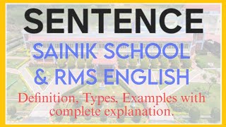 Sentence for Sainik School, Military School, RIMC, NDA & all defense exams #sainikschool #rms