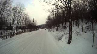 1/29/12 - Snowmobiling Through the city of Houghton, MI