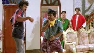 Drunken Chiranjeevi Comedy With Brahmanandam - Iddaru Mitrulu Movie Scenes