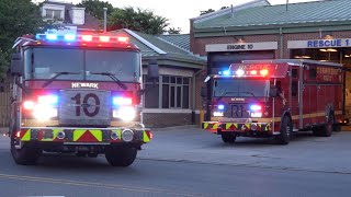 Newark Fire Department New Ladder 5, New Engine 10 \u0026 Brand New Rescue 1 Responding 6/6/24