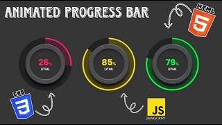 How to Make an Animated Circular Progress Bar Using HTML , CSS , JavaScript