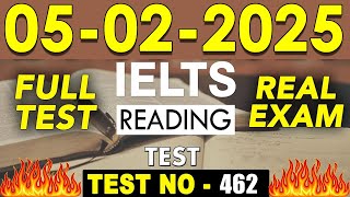 IELTS Reading Test 2025 with Answers | 05.02.2025 | Test No - 462