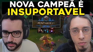 NOVA CAMPEÃ AMBESSA SERÁ O TERROR DOS ADCs, GRAGOLANDIA VS LORDSEMI - RENECRODILO LEAGUE OF LEGENDS