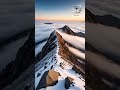 the view of clouds and mountains. nature clouds mountains travel