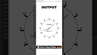 Clock⏰ using Turtle Python | How to create Clock in Python | Analog Clock Turtle #shorts