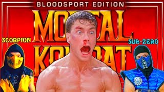 REAL MORTAL KOMBAT REACTS - Van Damme in Mortal Kombat Bloodsport Edition!