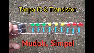 cara membuat vu meter/display sederhana tanpa ic dan transistor