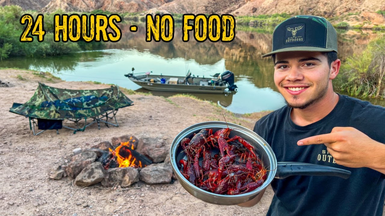 Camping With No Food 24 Hour Survival Challenge Youtube