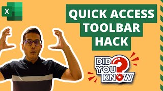 Did You Know this Excel Quick Access Toolbar Hack? 🔥