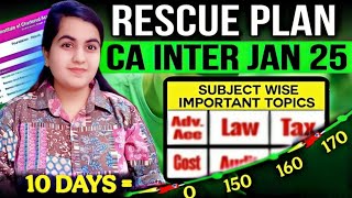 Start Now : All Subject Important Topics \u0026 Last 10 Days Strategy🔥CA INTER JAN 2025 | CA Learners