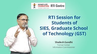 RTI Workshop for Students of SIES College