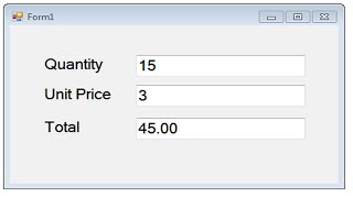 Auto Plus Quantity Unit Price in Total Amount VB.NET