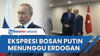 Ekspresi Canggung dan Tak Sabar Putin saat Dibuat Menunggu oleh Erdogan dalam Kunjungan ke Iran