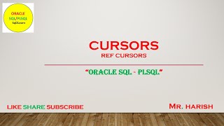 Oracle PLSQL RefCursors
