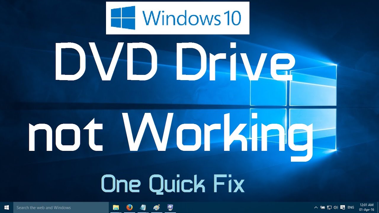 DVD Drive Not Working In Windows 10 (One Simple Fix) - YouTube