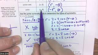 Polar Graphing using Symmetry Tests