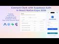 Connect Clerk with Supabase Auth In React Native Expo 2026 (Supabase CRUD  Row Level Security (RLS))