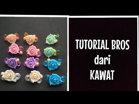 DIY TUTORIAL BROS DAGU KAWAT SIMPEL ( Wire Jewellery Simple Brooch ...