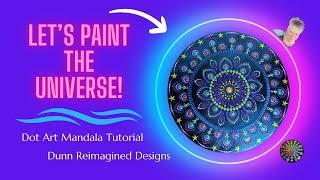 Dot Art Mandala Tutorial  | The Universe Lazy Susan | Using Arteza Metallic Paints