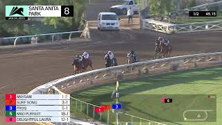 Maysam wins Race 8 on Friday, January 23 at Santa Anita Park