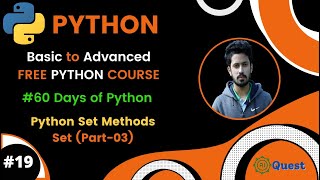 Day-19๐ 60 Days of Python | Python Set Methods | Python Bangla Tutorial Full Course | @aiquest